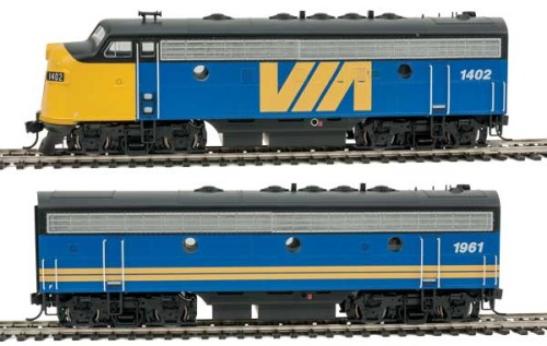 Walthers Mainline EMD F7 A/B "VIA Rail Canada" #1402 #1961 910-19937 ...