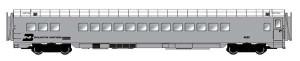 Intermountain N RTR 56-Seat Coach "Burlington Northern"