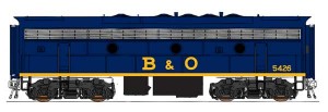Intermountain N RTR F7 B-Unit "Baltimore and Ohio"