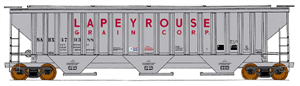 Intermountain N RTR  4750 Cubic Foot 3-Bay Hopper "Lapeyrouse Grain Corp."