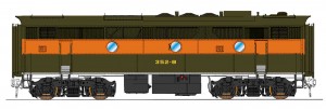 Intermountain N RTR F3 B-Unit "Great Northern"