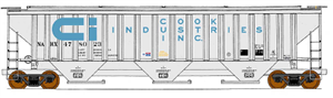 Intermountain N RTR  4750 Cubic Foot 3-Bay Hopper "Cook Industries"